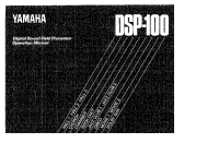 Yamaha DSP-100 - Owners Manual 